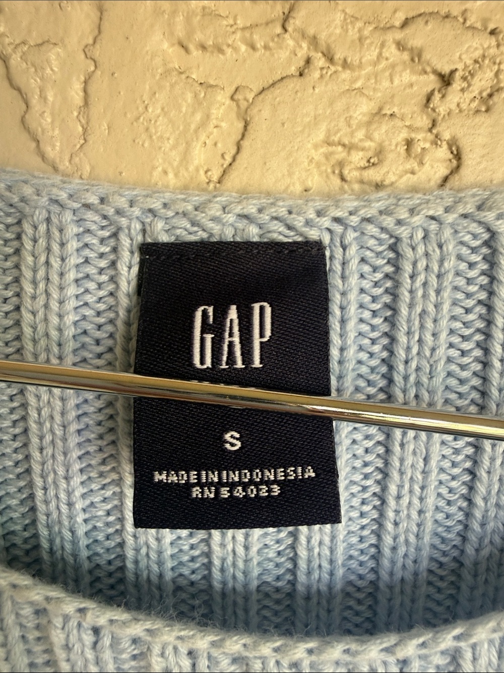 GAP Light Blue Ribbed Scoop Neck Sweater - Picture 6 of 8